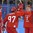GANGNEUNG, SOUTH KOREA - FEBRUARY 16: Kirill Kaprizov #77 of the Olympic Athletes of Russia celebrates with Nikita Gusev #97 and Pavel Datsyuk #13 after scoring a second period goal against Slovenia during preliminary round action at the PyeongChang 2018 Olympic Winter Games. (Photo by Andre Ringuette/HHOF-IIHF Images)

